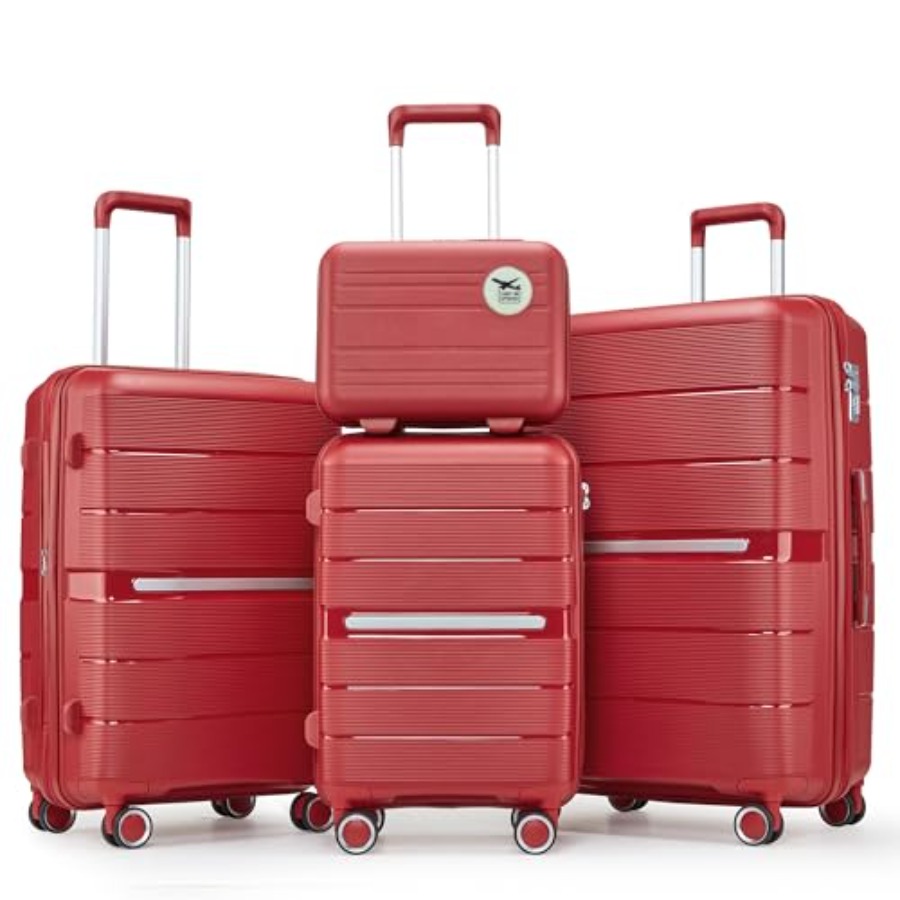 Expandable Hard Shell Luggage Set - Zestawy walizek 4-częściowe, rozkładane, z twardej