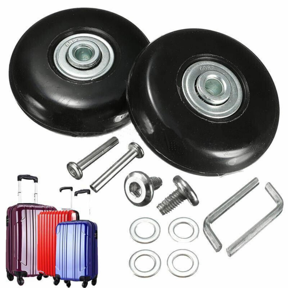 Silent Replacement Luggage Wheels - 2 szt. Wymień koła na śrubę