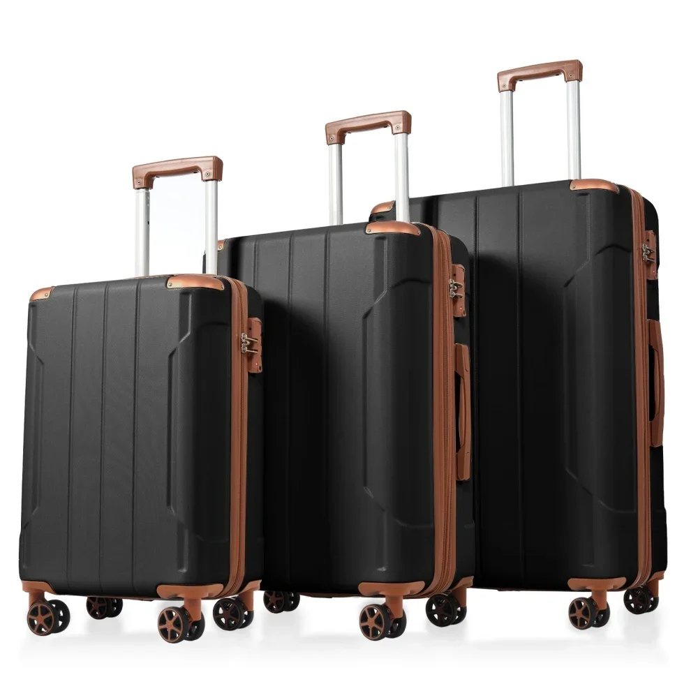Expandable Hard Shell Luggage Set - Zestawy walizek 3-częściowe, rozkładane walizki z