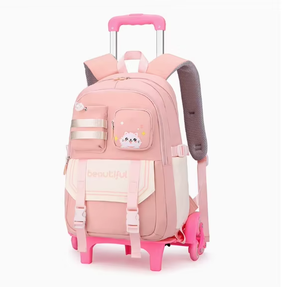 Foldable Rolling Luggage Bag - Plecak szkolny na kółkach dla dzieci,