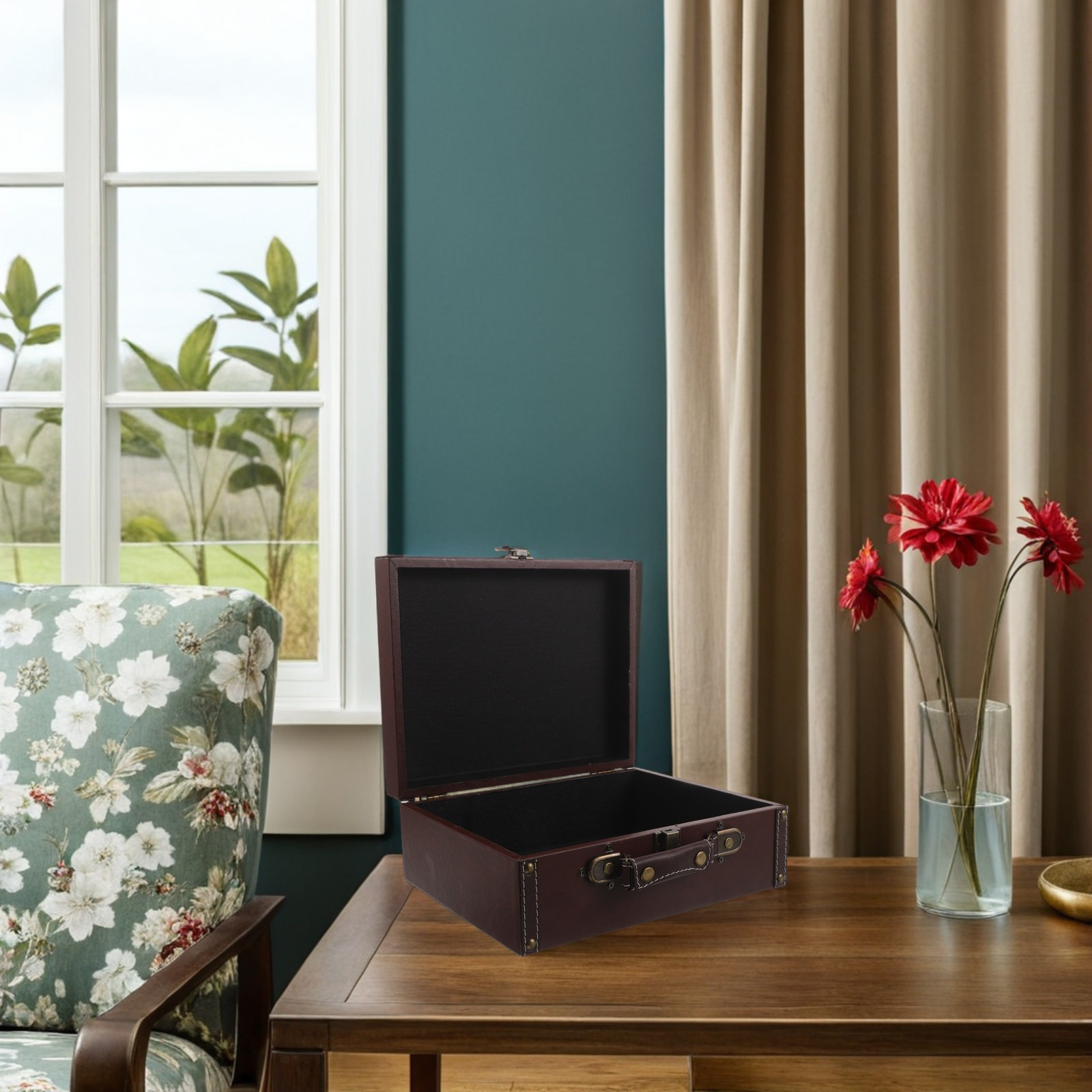 Drewniane retro pudełko do prz – Retro Vintage Trunk Suitcase recenzja i cena