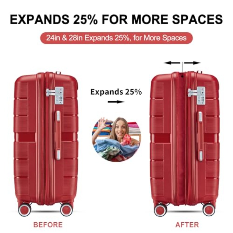 Zestawy walizek 4-częściowe, r – Expandable Hard Shell Luggage Set recenzja i cena