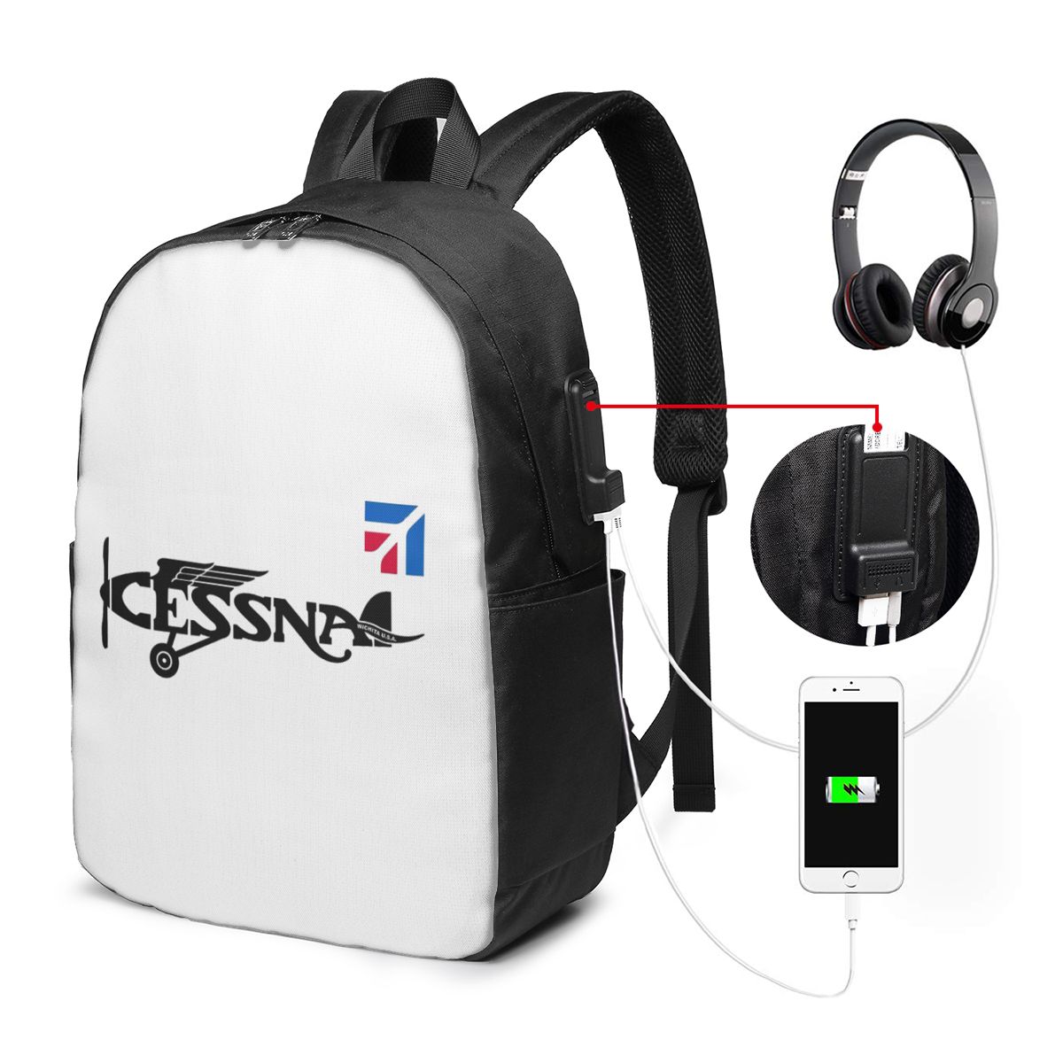 Plecak z logo Cessna, torba po – Travel Bags recenzja i cena
