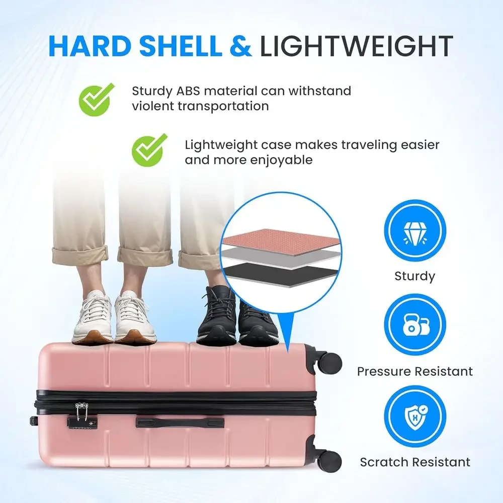 3-częściowy zestaw dużych wali – Expandable Hard Shell Luggage Set recenzja i cena