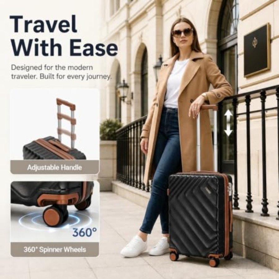 6-częściowy zestaw walizek z t – Expandable Hard Shell Luggage Set recenzja i cena