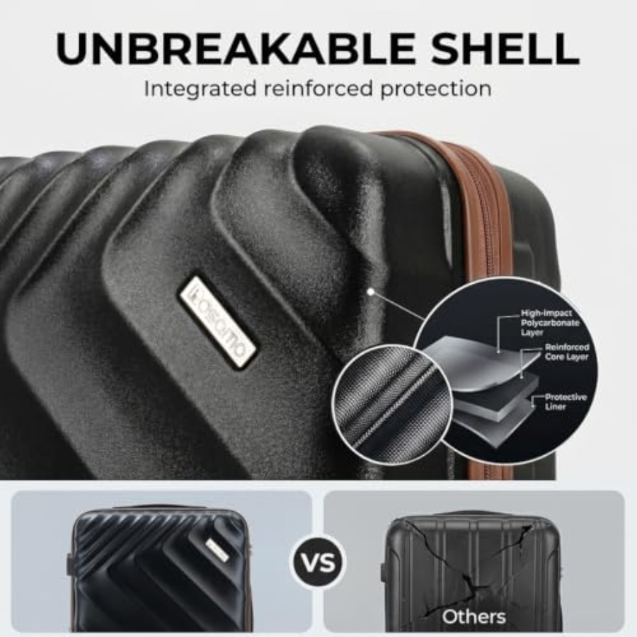 6-częściowy zestaw walizek z t – Expandable Hard Shell Luggage Set recenzja i cena