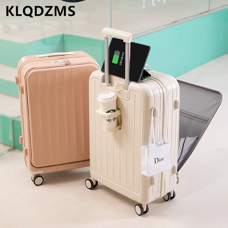 Wielofunkcyjna walizka KLQDZMS – Front Opening Laptop Luggage 24 Inch recenzja i cena