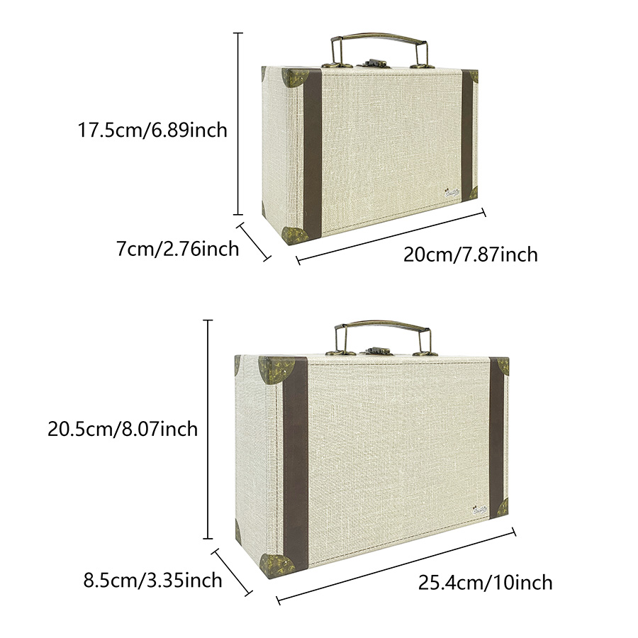 2 szt. Skrzynki do przechowywa – Retro Vintage Trunk Suitcase recenzja i cena