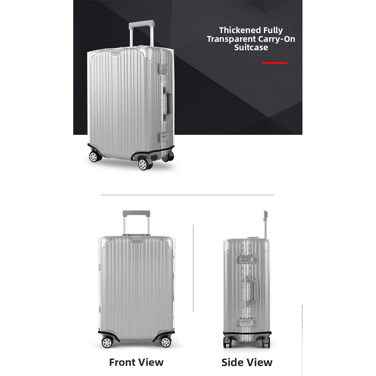Grubszy, wodoodporny, przezroc – Luggage Protective Cover Transparent recenzja i cena
