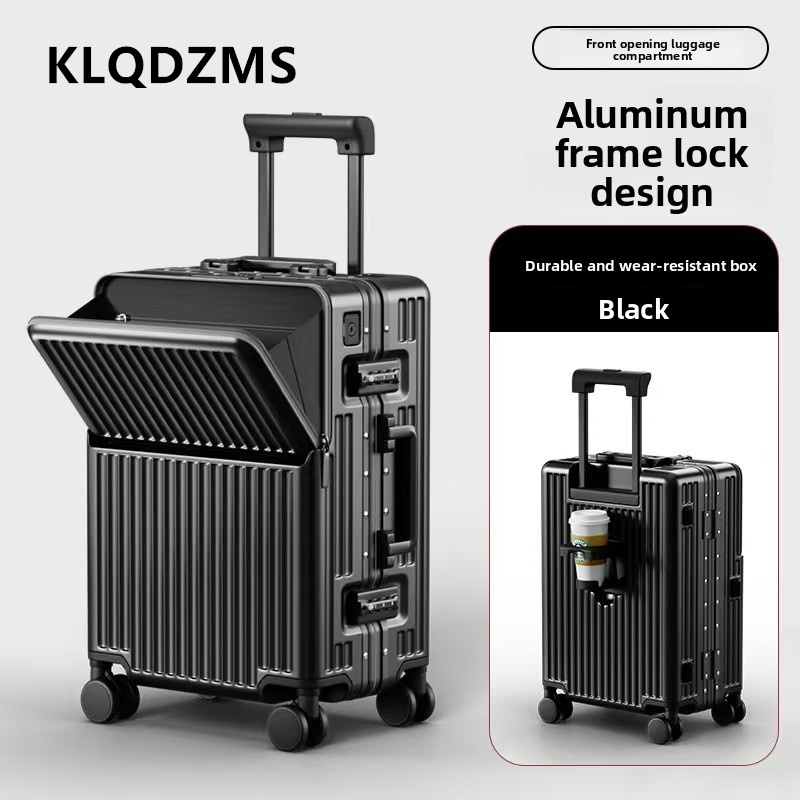 Wielofunkcyjna walizka KLQDZMS – Front Opening Laptop Luggage 24 Inch recenzja i cena