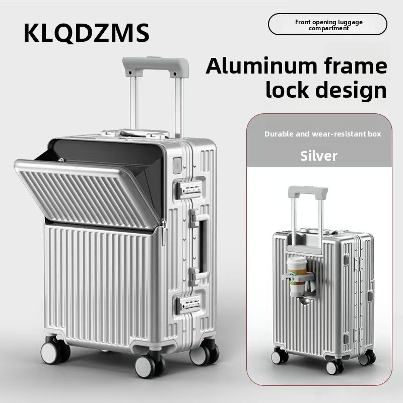 Wielofunkcyjna walizka KLQDZMS – Front Opening Laptop Luggage 24 Inch recenzja i cena