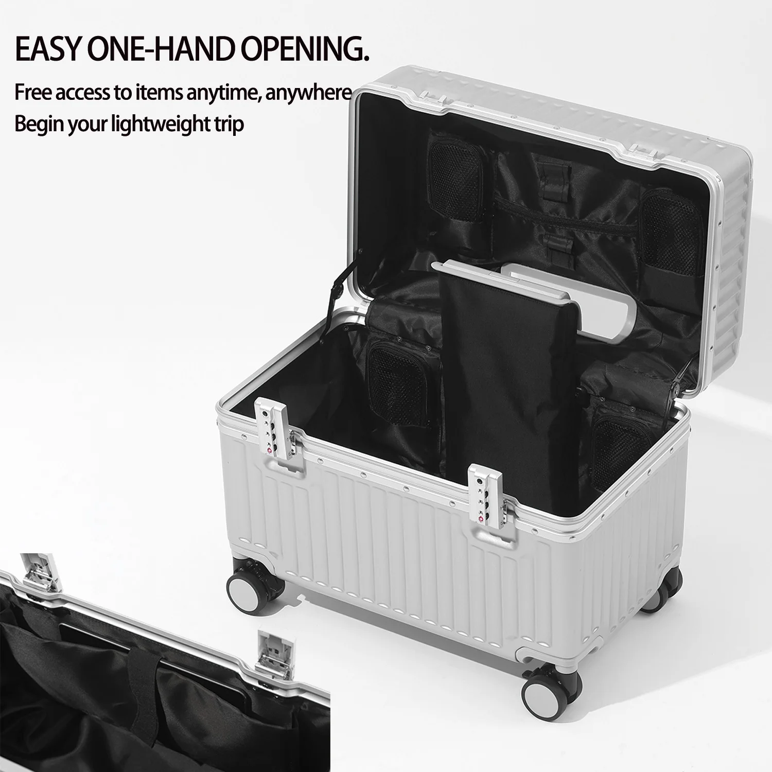 Walizka z aluminiową ramą, 18  – Aluminum Frame Carry On Luggage recenzja i cena