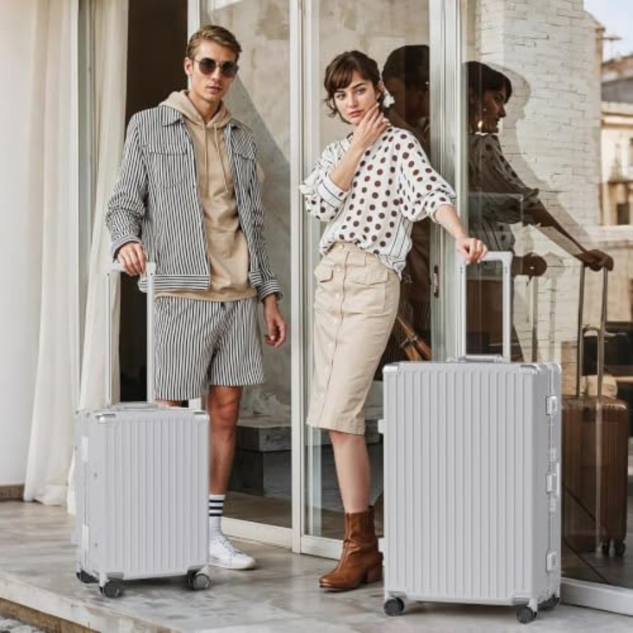 Zestawy walizek 2-częściowe z  – Aluminum Frame Carry On Luggage recenzja i cena