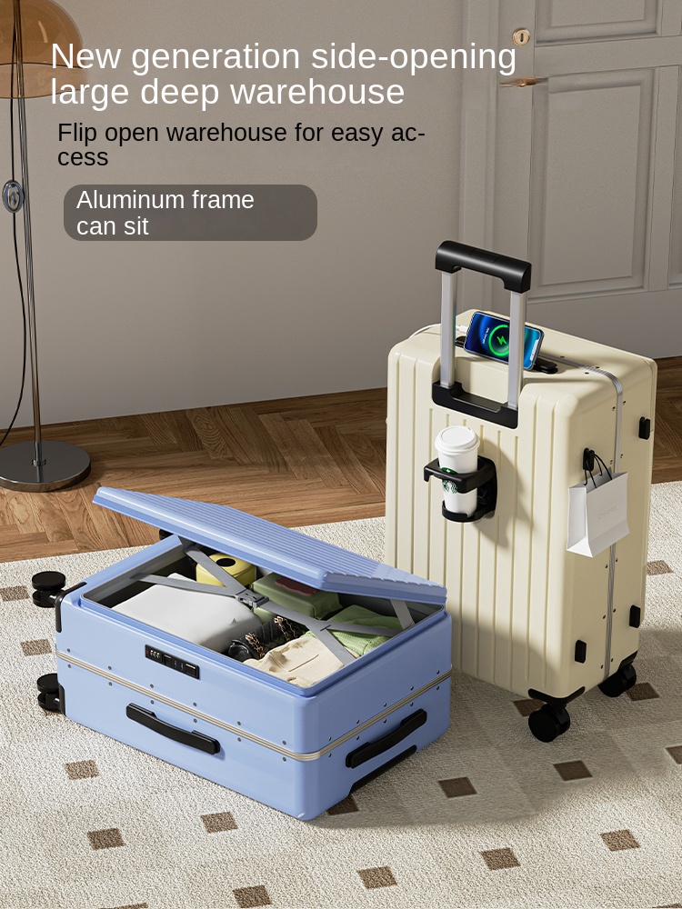 Walizka z bocznym otwieraniem, – Aluminum Frame Carry On Luggage recenzja i cena