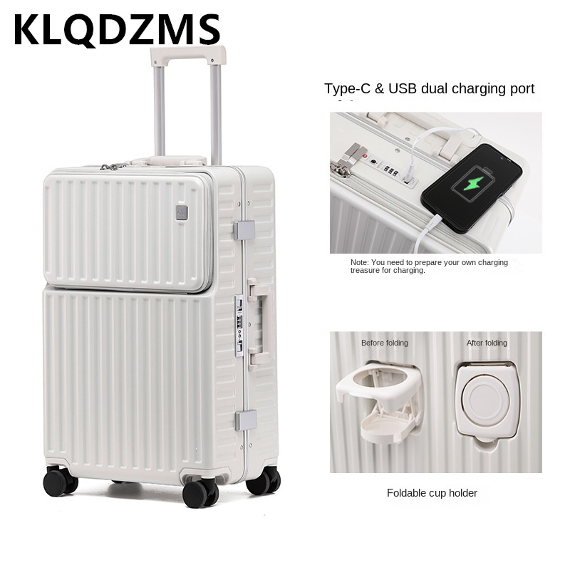 Walizka podręczna KLQDZMS z pr – Front Opening Laptop Luggage 24 Inch recenzja i cena